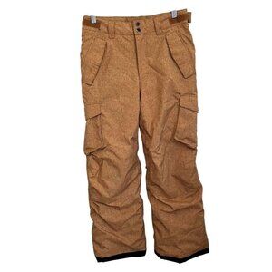 NWOT BAD BONES JUNIOR UNISEX MUTED YELLOW MARLED SKI WINTER PANTS - 12